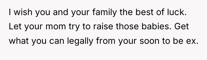 I wish you and your family the best of luck....