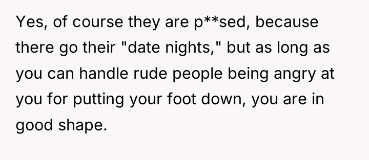 Yes, of course they are p**sed, because there go their...