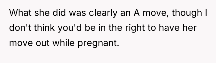 What she did was clearly an A move, though I...