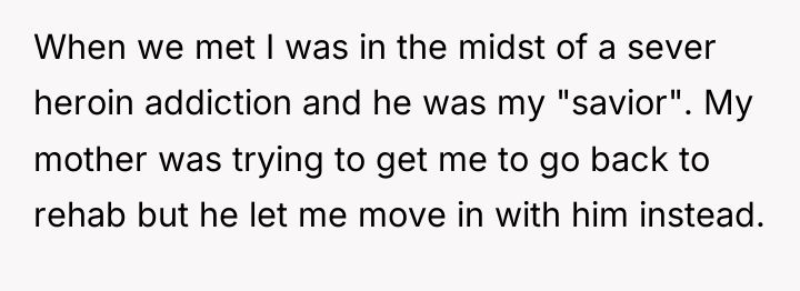 When we met I was in the midst of a...