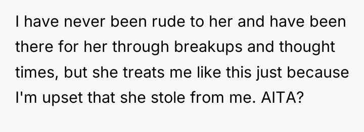 I have never been rude to her and have been...