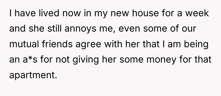I have lived now in my new house for a...