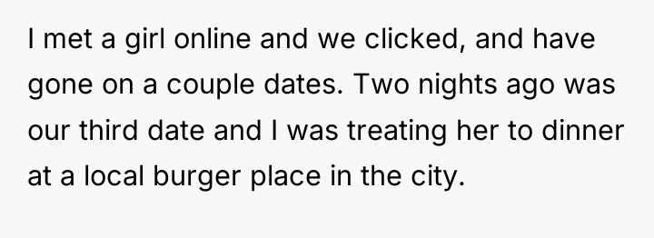 I met a girl online and we clicked, and have...