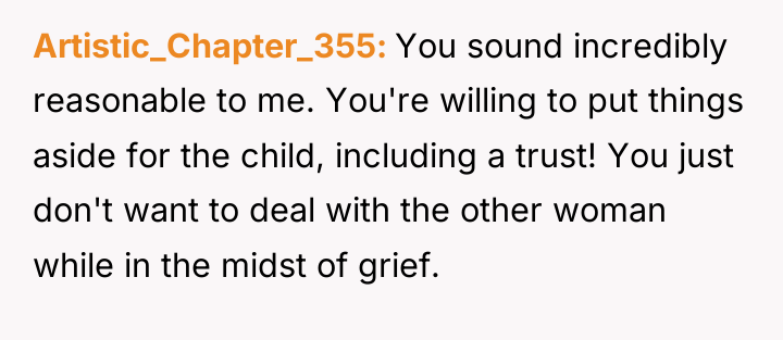 Artistic_Chapter_355 You sound incredibly reasonable to me. You're willing to...