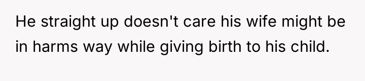 He straight up doesn't care his wife might be in...