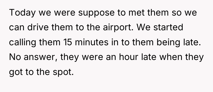 Today we were suppose to met them so we can...
