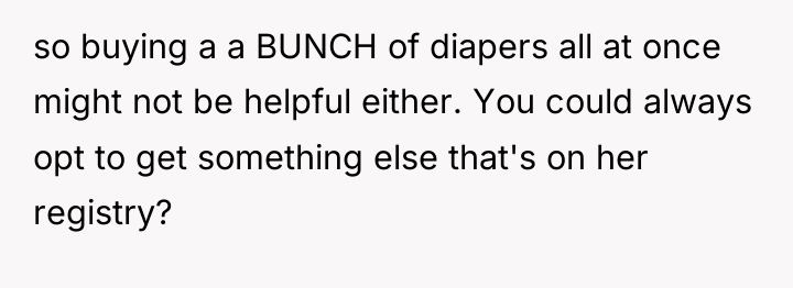 so buying a a BUNCH of diapers all at once...
