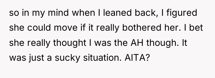 so in my mind when I leaned back, I figured...
