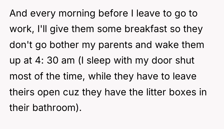 And every morning before I leave to go to work,...