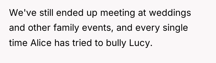 We've still ended up meeting at weddings and other family...