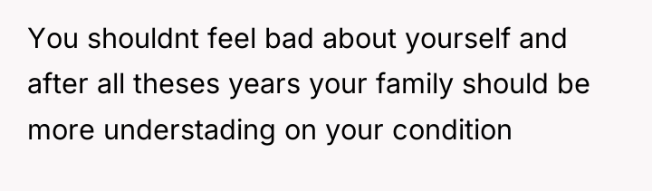 You shouldnt feel bad about yourself and after all theses...