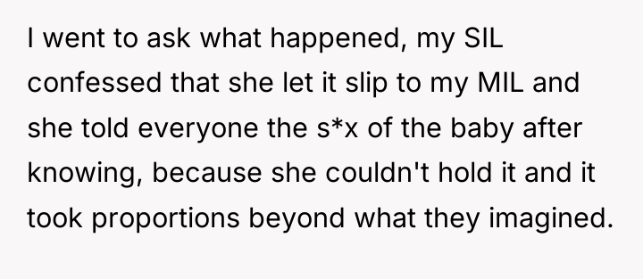 I went to ask what happened, my SIL confessed that...