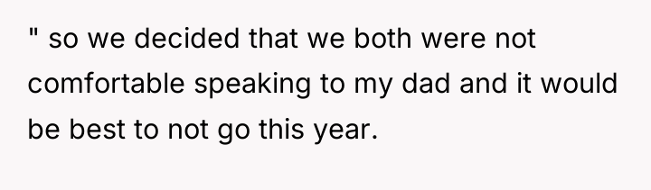 " so we decided that we both were not comfortable...
