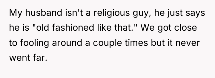 My husband isn't a religious guy, he just says he...