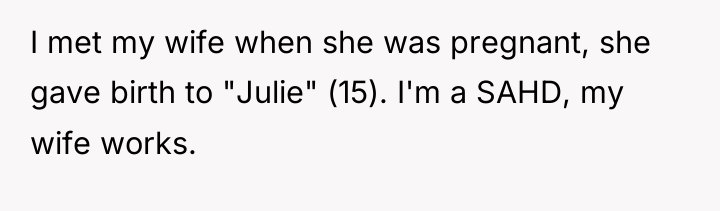 I met my wife when she was pregnant, she gave...