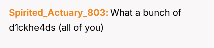 Spirited_Actuary_803 What a bunch of d1ckhe4ds (all of you)