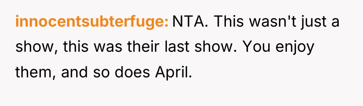innocentsubterfuge NTA. This wasn't just a show, this was their...