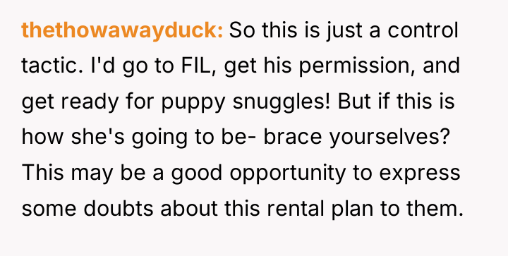 thethowawayduck So this is just a control tactic. I'd go...