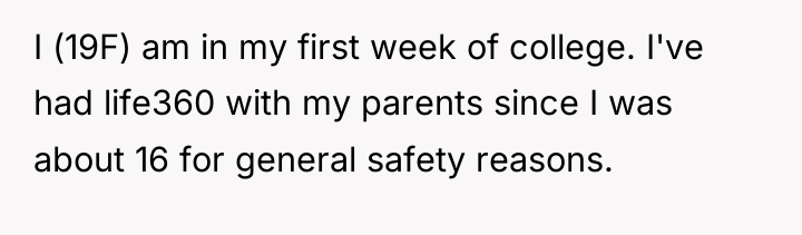 I (19F) am in my first week of college. I've...