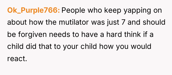 Ok_Purple766 People who keep yapping on about how the mutilator...