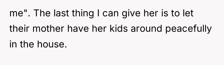 me". The last thing I can give her is to...