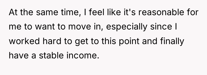 At the same time, I feel like it's reasonable for...