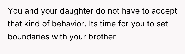 You and your daughter do not have to accept that...