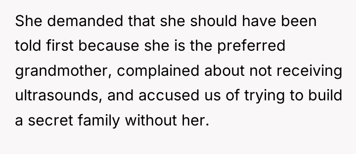 She demanded that she should have been told first because...