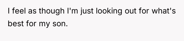 I feel as though I'm just looking out for what's...