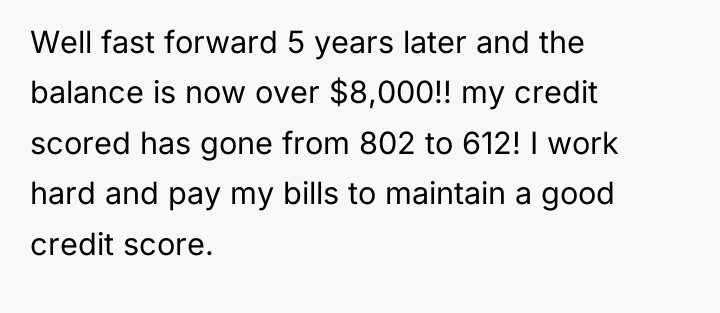 Well fast forward 5 years later and the balance is...