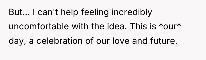 But... I can't help feeling incredibly uncomfortable with the idea....