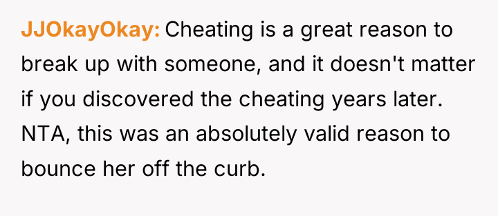 JJOkayOkay Cheating is a great reason to break up with...