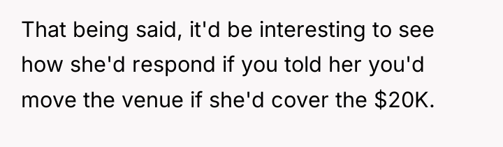 That being said, it'd be interesting to see how she'd...