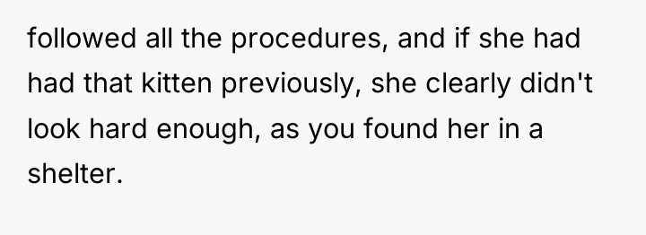 followed all the procedures, and if she had had that...