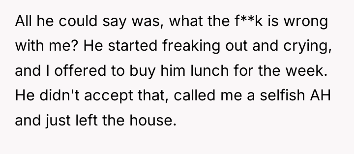 All he could say was, what the f**k is wrong...