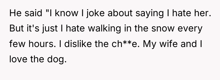 He said "I know I joke about saying I hate...