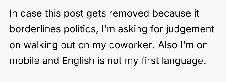 In case this post gets removed because it borderlines politics,...