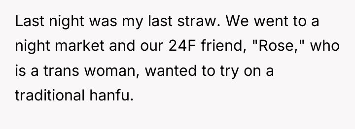 Last night was my last straw. We went to a...