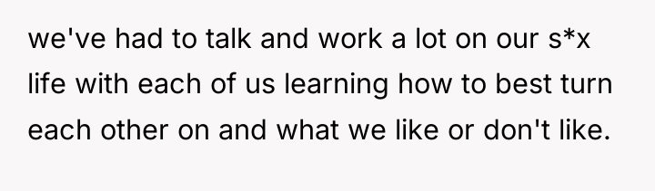 we've had to talk and work a lot on our...