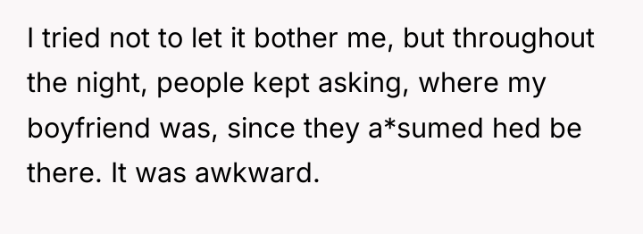 I tried not to let it bother me, but throughout...