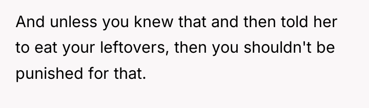 And unless you knew that and then told her to...
