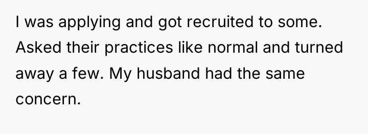 I was applying and got recruited to some. Asked their...