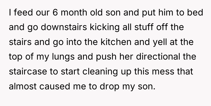 I feed our 6 month old son and put him...
