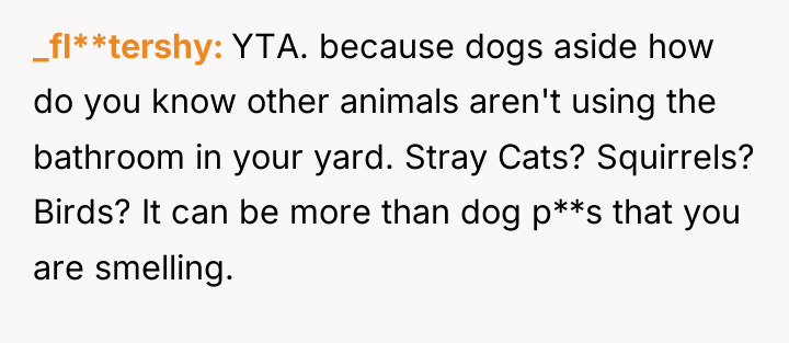 _fl**tershy YTA. because dogs aside how do you know other...