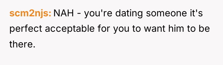 scm2njs NAH - you're dating someone it's perfect acceptable for...