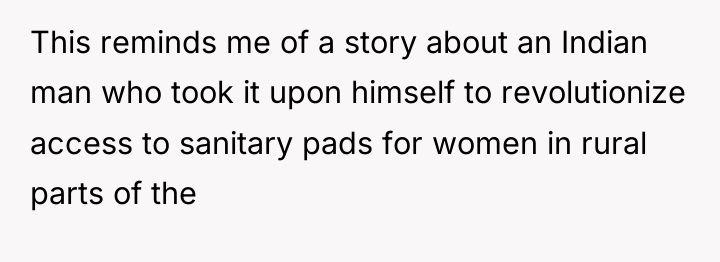 This reminds me of a story about an Indian man...