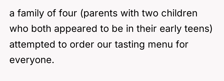 a family of four (parents with two children who both...
