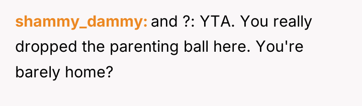 shammy_dammy and ?: YTA. You really dropped the parenting ball...