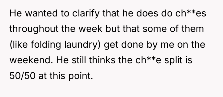 He wanted to clarify that he does do ch**es throughout...