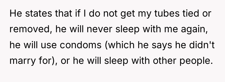 He states that if I do not get my tubes...